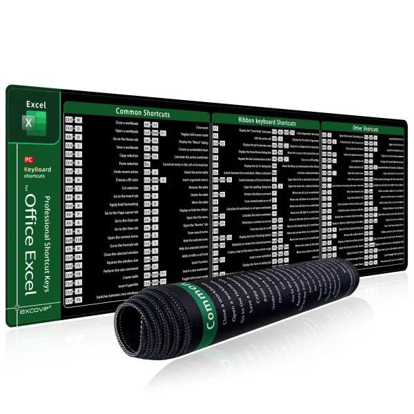 Excel Shortcuts Mouse Pad Large Mat
