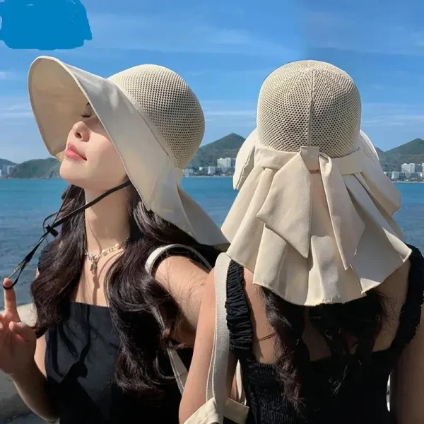 Stylish Summer Bucket Hat with Shawl