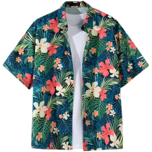 Men Hawaiian Street Fashion Summer Daily Shirt