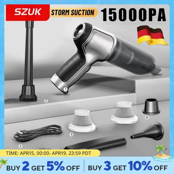 Powerful Car Vacuum Cleaner Handheld Cordless Pro