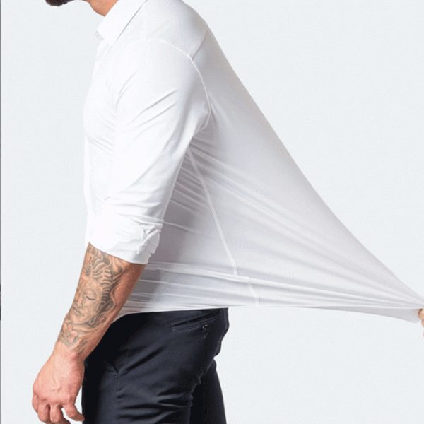 Summer Elastic No-Wrinkle long Sleeved Business Casual Shirt Solid Colors