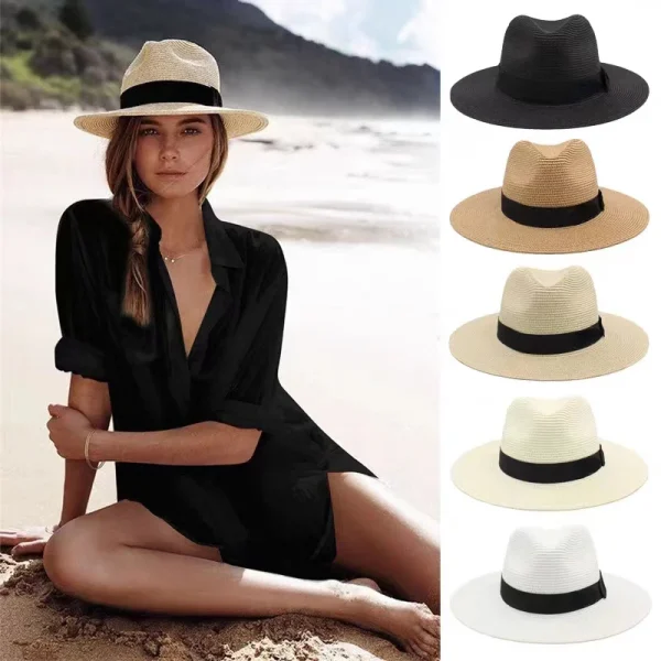 Straw Bucket Sun Hat Unisex