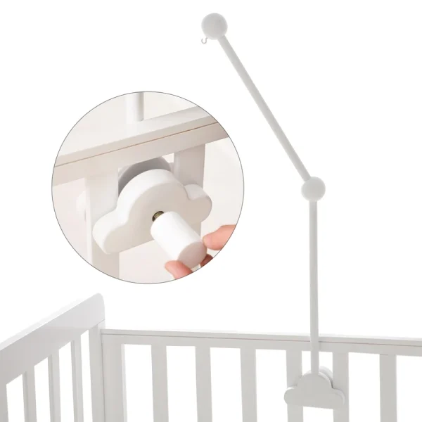 Baby Crib Mobile Arm Wooden Cloud Bed Bell Bracket