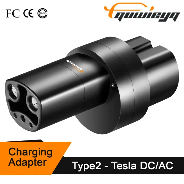 Type-2 EU To Tesla Plug EV Adapter 250A 500V