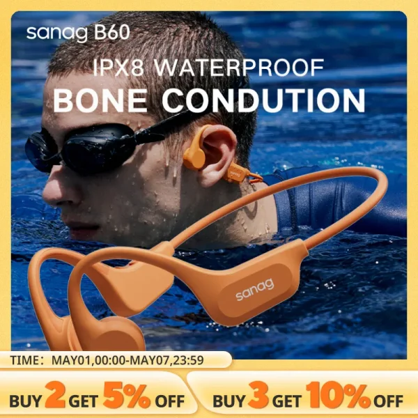 B60 Pro Bone Conduction Wireless Earphone IPX8 Waterproof