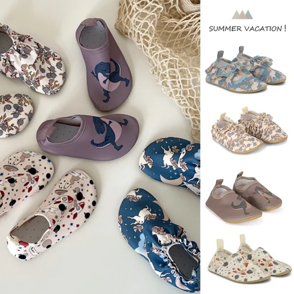 Baby Boy Girl Beach Shoes Cartoon Print 2024