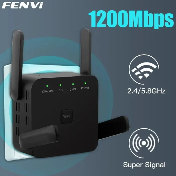 5Ghz AC1200 WiFi Repeater Router Extender Booster