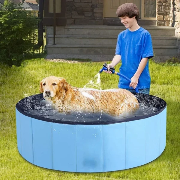 Foldable Dog Paddling Swimming Bath Pool Summer Cooling