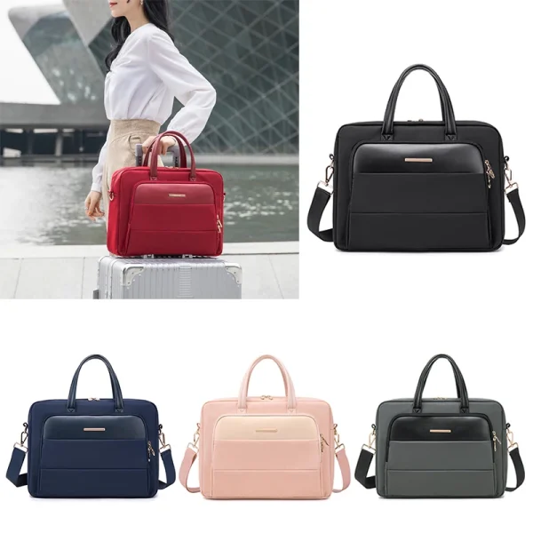 Waterproof Laptop Bag for Women PU Polyester For 13 to 16 in Laptop Shoulder Bag