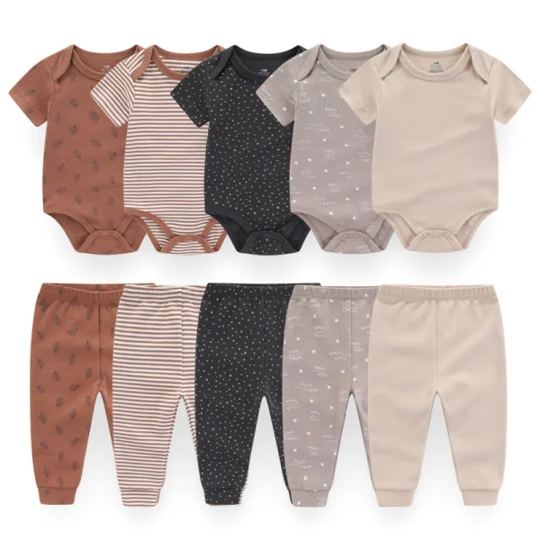 Unisex Cotton Newborn Bodysuits & Pants