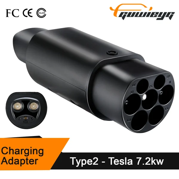 Type2 to Tesla Adapter AC 7.2KW Model S/X/3