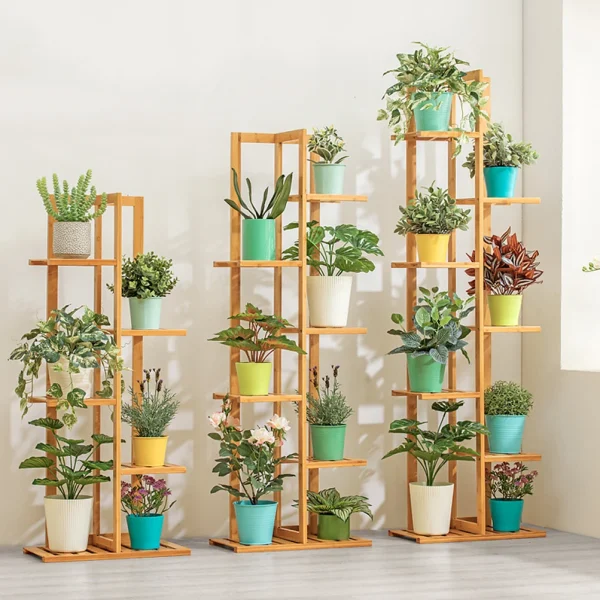 Bamboo 5 / 6 Tier Plant Stand Rack