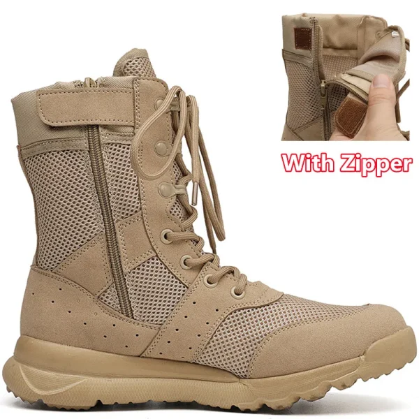 Side Zipper Military Outdoor Combat Tactical Boots Men Women