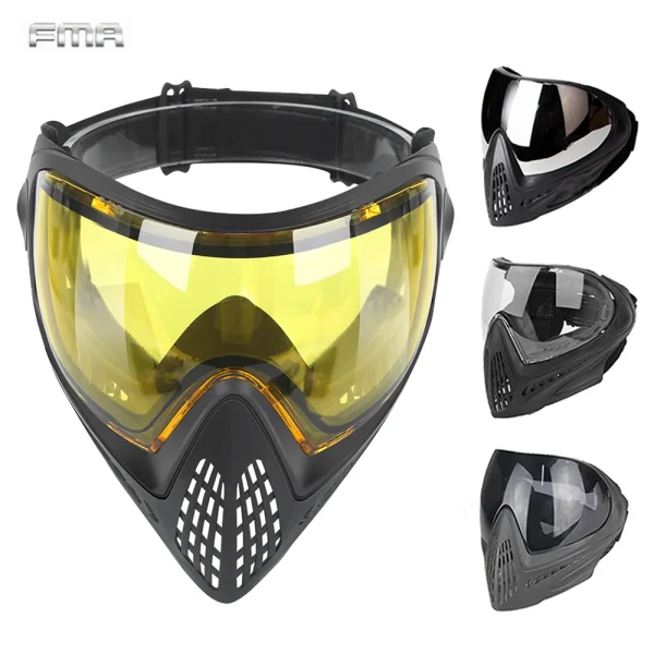 J11 Anti-fog Full Face Paintball Safety Protective Mask