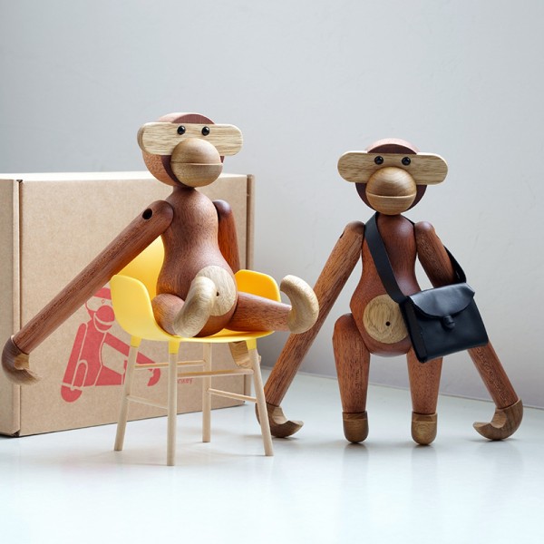 Premium Solid Wooden Monkey Decore