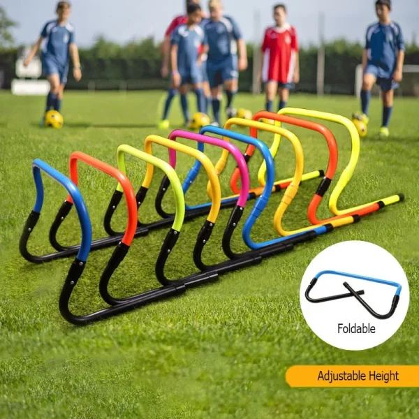 Detachable Football Hurdles Foldable Agility Speed Training Height Adjustable