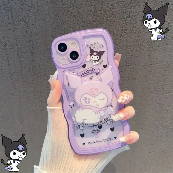 Anti Drop Cute Grip Kuromi iPhone Cases