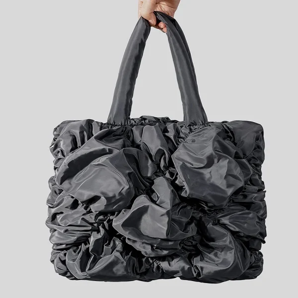 Trendy Ruched Puffer Tote Bag