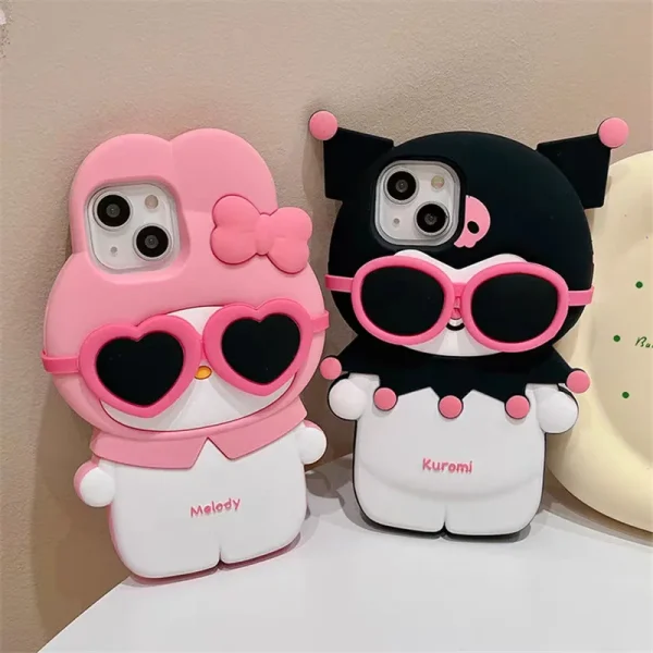 My Melody Kuromi 3D Soft silicone iPhone case