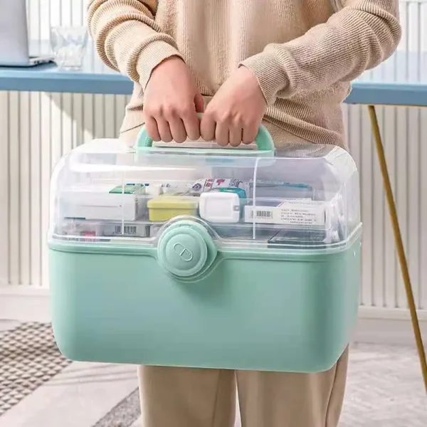 Portable Large Capacity Family Medicine Organizer Box