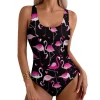 Flamingo Heart Women Swimsuit
