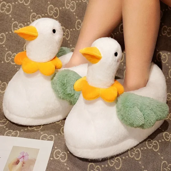 Premium Cute Cartoon Duck Fluffy Slippers